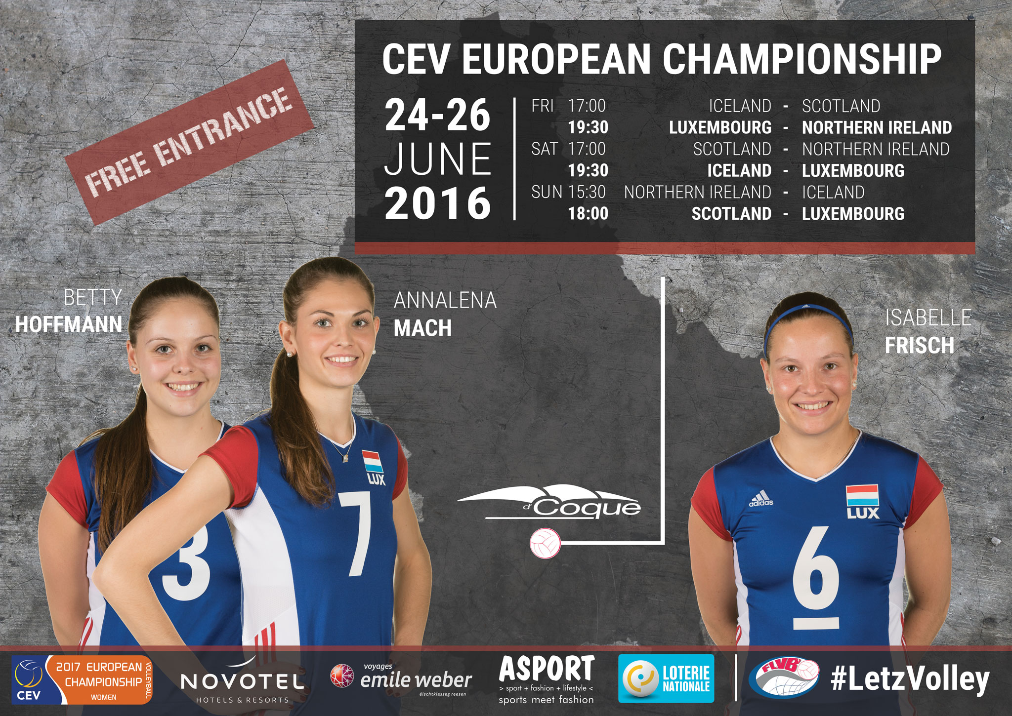2016 Team Lëtzebuerg - SCD Women Flyer/Plakat